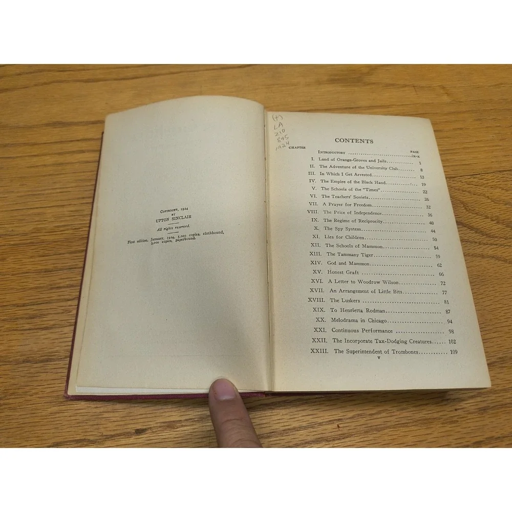 THE GOSLINGS A Study of the American Schools 1st Ed. 1924 ‎ By Upton Sinclair
